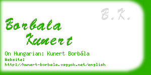 borbala kunert business card